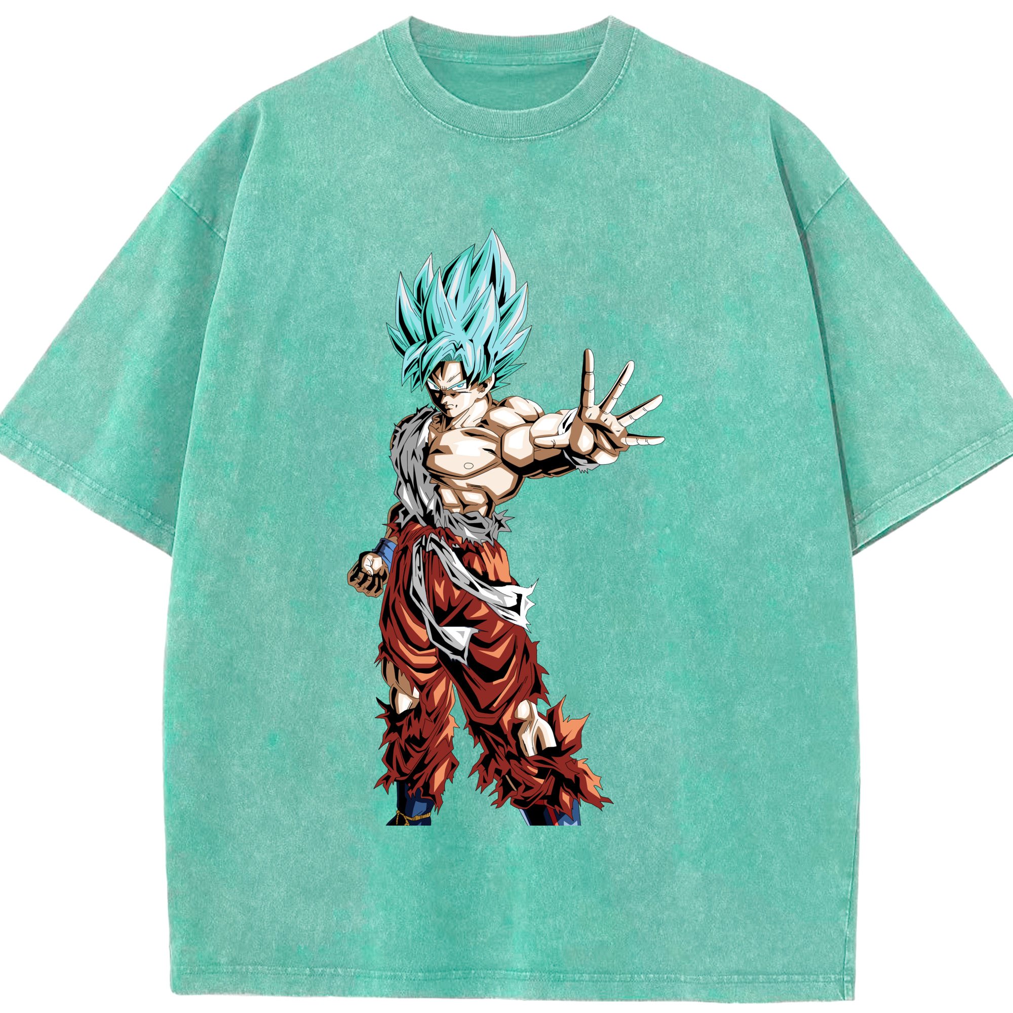 （画像用） ドラゴンボール 孫悟空（そん ごくう）Son Goku カカロット DRAGON BALL Kakarotto 綿100% ヴィンテージ風 半袖Tシャツ（フロントプリント）